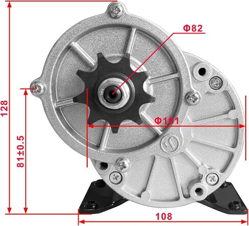 24 Volt 350 Watt MY1016Z3 Gear Reduction Electric Motor with 9 Tooth Sprocket for E Scooter in Saudi Arabia
