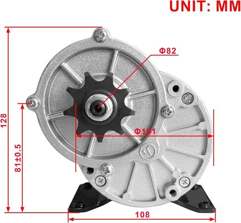 24 Volt 350 Watt MY1016Z3 Gear Reduction Electric Motor with 9 Tooth Sprocket for E Scooter in Saudi Arabia