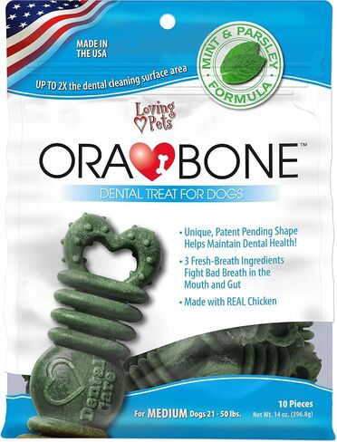 Loving Pets Orabone Dental Treat for Dogs, Small, 23 pieces per pack, 14 oz in Saudi Arabia