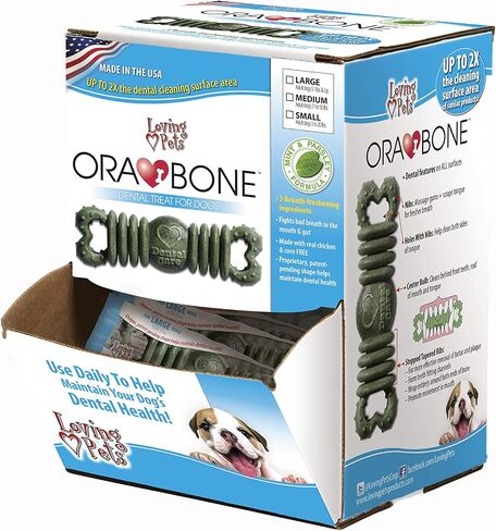 Loving Pets Orabone Dental Treat for Dogs, Small, 23 pieces per pack, 14 oz in Saudi Arabia