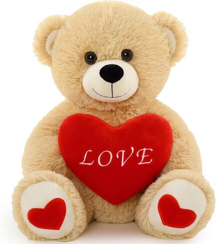 MorisMos 16in Teddy Bear Stuffed Animal with Heart, Small Stuffed Bear for Valentine Day, I Love You Bear Plush for Her, Girlfriend, Girl, Boyfriend, Kids in Saudi Arabia