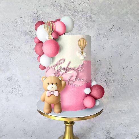 JeVenis Pink Bear Cake Decoration Baby Bear Baby Shower Cake Topper Bears Cake Decoration Baby Shower Birthday Cake Decoration in Saudi Arabia