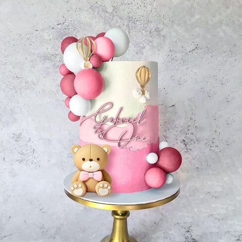 JeVenis Pink Bear Cake Decoration Baby Bear Baby Shower Cake Topper Bears Cake Decoration Baby Shower Birthday Cake Decoration in Saudi Arabia