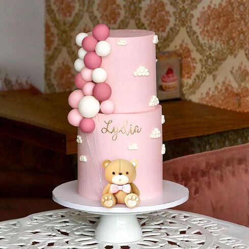 JeVenis Pink Bear Cake Decoration Baby Bear Baby Shower Cake Topper Bears Cake Decoration Baby Shower Birthday Cake Decoration in Saudi Arabia