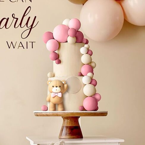 JeVenis Pink Bear Cake Decoration Baby Bear Baby Shower Cake Topper Bears Cake Decoration Baby Shower Birthday Cake Decoration in Saudi Arabia