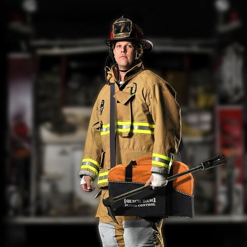 Quick Dam QDDUFF17-4 Barriers 17ft Flood Barrier Duffel Kit, 17-ft 4 Pack, Black, 4 Piece in Kuwait