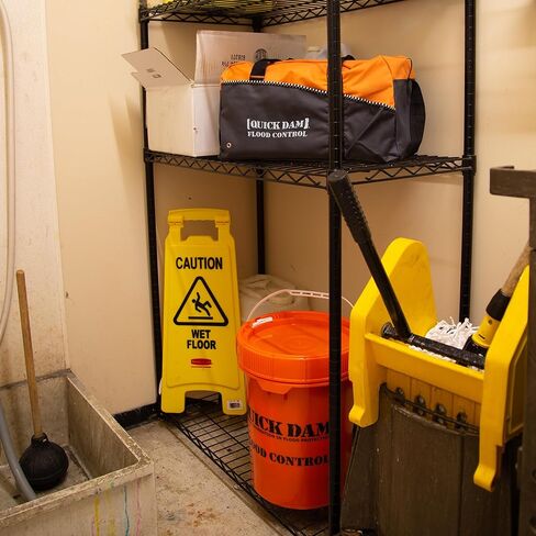 Quick Dam QDDUFF17-4 Barriers 17ft Flood Barrier Duffel Kit, 17-ft 4 Pack, Black, 4 Piece in Kuwait