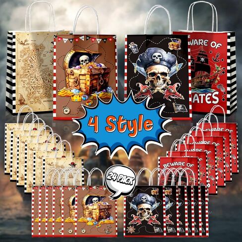 Joygather 24 PCS الحفلات المسيحية تفضل الحقائب مع مقابض ، حقائب جيدة ، حقائب الهدايا ، أكياس الحلوى مع 4 أنواع مختلفة ، أكياس ورقية كرافت دينية لمستلزمات حفلات عيد الميلاد عيد الفصح يوم الربيع in Kuwait