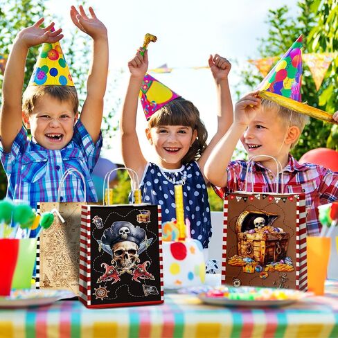 Joygather 24 PCS الحفلات المسيحية تفضل الحقائب مع مقابض ، حقائب جيدة ، حقائب الهدايا ، أكياس الحلوى مع 4 أنواع مختلفة ، أكياس ورقية كرافت دينية لمستلزمات حفلات عيد الميلاد عيد الفصح يوم الربيع in Kuwait