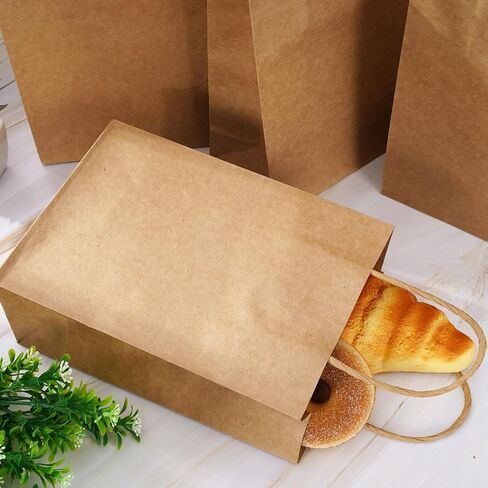 Whaline 24Pcs Sage Green Kraft Paper Bags Party Favors Gift Bags with Handles Grocery Shopping Treat Bags Goodies Candy Bags for DIY Art Craft Baby Shower Wedding Birthday Party Decorations in Saudi Arabia