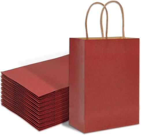 Whaline 24Pcs Sage Green Kraft Paper Bags Party Favors Gift Bags with Handles Grocery Shopping Treat Bags Goodies Candy Bags for DIY Art Craft Baby Shower Wedding Birthday Party Decorations in Saudi Arabia