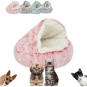 Lapcatz,Lapcatz Nest Bed,Lap Catz Nest Bed,Lapcatz Nest Bed,Cat Nest Bed,2025 Soft Cat Nest Bed,Pet Bed,Kitten Beds for Indoor Kittens,Cat Essentials for Indoor Cats (Grey, Medium)