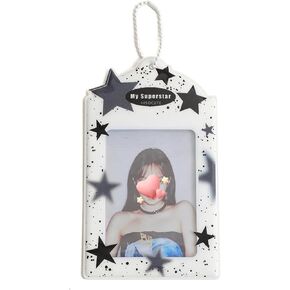 2pcs Stars Kpop Photocard Holder, 3 Inch Cute PVC Photo Card Holder fof Kpop Album Idol Card Credit ID Bank Card (No Photocard)