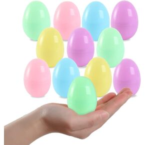 20 Fillable Plastic Easter Eggs Hunt Party Supply Pack Bulk- 2.5" Assorted Colorful Plastic Eggs