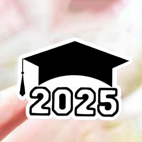 120 PCS 2025 ملصقات التخرج Cap undingive ، فئة من 2025 ملصقات التخرج ، ملصقات لاصقة لزخارف التخرج من خريجي المدارس الثانوية والكليات