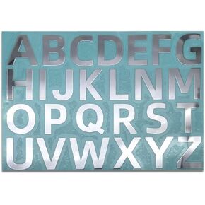 Gold Alphabet Stickers, 26-Piece Metal Letter Decals, 1 Inch Height, Self-Adhesive, Premium Gold Finish for Customizing Crafts, Home Decor, and Personal Items A to Z Letters