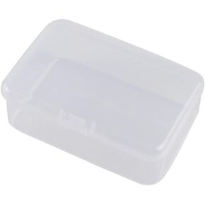 esowemsn 6PCS Clear Mini Rectangular Plastic Boxes 3.5X2.4inch Multi-used Empty Storage Organizer Containers with Hinged Lids for Beads Needle Embroidery Accessories Craft Projects