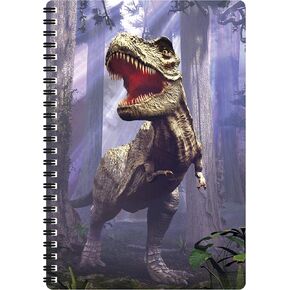 Notebook - T-Rex Scene from Deluxebase. 80 Page Lined Lenticular 3D Dinosaur Notebook. 8.5 x 5.5 in. Superb school or work stationery with artwork licensed from artist David Penfound