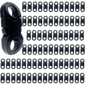 80PCS Mini Safety Breakaway Buckles 6mm Quick Side Release Plastic Buckle Plastic Paracord Buckles for Braided Bracelet and Cameras Strap Easy Opening (Black)
