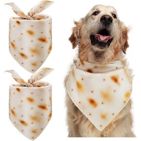 Juexica 2 PCS Matzoh عيد الفصح Funny Dog Bandana عيد الفصح باندانا للكلاب Cat Puppy ، Matzoh Matzah Print