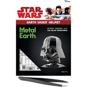 Metal Earth Fascinations Star Wars Darth Vader Helmet 3D Metal Model Kit Bundle with Tweezers