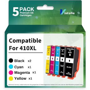 Remanufactured Ink Cartridge Replacement for Epson 410 410XL T410 T410XL Ink Cartridges Combo Pack for Expression XP-530 XP-630 XP-635 XP-640 XP-830 XP-7100 Printer (5 Pack)