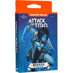 UniVersus Attack on Titan: Battle for Humanity - Clash Deck Mikasa - Ready to Play Character Deck, Deck-Building Collectible Card Game, AOT Licensed