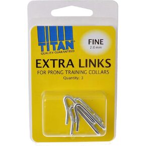 Coastal Pet Chrome-Plated Extra Links for Dog Prong Training Collars | Fine 2.0mm | 3-Count per Pack (1-Pack)