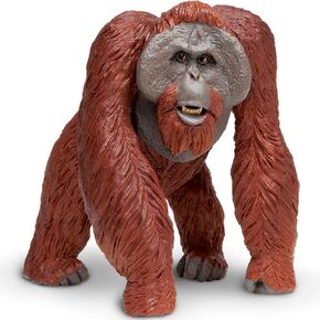 Safari Ltd. Bornean Orangutan Toy Figurine - Detailed 5" Plastic Model Figure - Fun Educational Play Toy for Boys, Girls & Kids Ages 3+