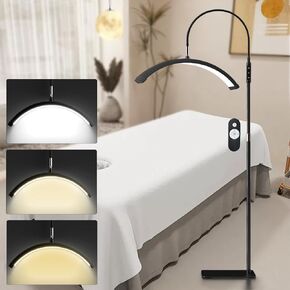 LED Lash Light for Eyelash Extensions - LED Moon Light Lash Tech Adjustable Brightness & Height for Lash Extension, Skincare, Eyebrows, Tattoo Eyelashes Light (Black)