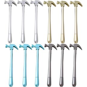 Hammer Shape Ballpoint Pens 12pcs Black Ink Hammer Novelty Hardware Tool Pen Pen Gel Ink Pens for Boys Worker Craftsman