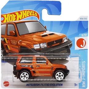 Hot Wheels - Mitsubishi Pajero Evolution - HW J-Imports 8/10 - HTC45 - Short Card - Ralliart - Orange Metallic - Mattel 2024-1:64