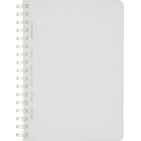 KOKUYO Spiral Dotted Notebook, 7.2'' x 5'' Business Journal B6 Soft Ring Notebooks with 5mm Dot Grid, 80 Perforated Sheets, Clear 1 Subject Notebook, Note Taking for Work. Japan Import (SU-SV548WT-T)