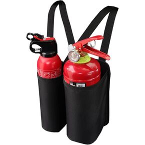 Car Fire Extinguisher Holder Pack Water Cup Storage Bag Mounting Storage Bag for Car Seat Back Easy Installation Multifunctional Strong Fire Extinguisher Bag(2 PCS)