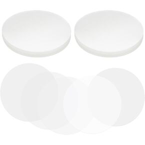 PATIKIL 2.8in (70mm) Badge Film, 200 Pcs Transparent Circle Mylars Plastic Badge Protective Film for 2.3 Inch 58mm Round Badge Button Maker Supplies DIY Arts Crafts