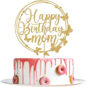 عيد ميلاد سعيد أمي الكعكة توبيبر ، زينة كعكة عيد ميلاد للأمي ، أفضل أمي على الإطلاق ، ديكور حفلة عيد ميلاد الأم ، ديكورات عيد ميلاد الأم ، بريق الذهب