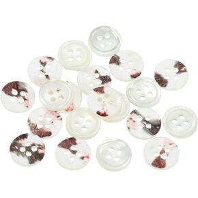 uxcell 20 Pcs Natural Shell Buttons, 4 Hole Mother of Pearl Buttons 11.5mm Sewing Buttons Sewing Craft Buttons for Shirt Sewing DIY Crafts Decoration, White