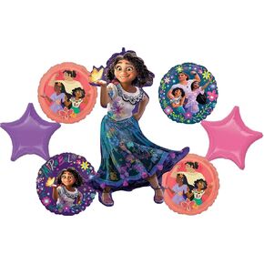 Anagram Encanto Mirabel Isabela and Luisa Birthday Party Supplies 7pc Foil Balloons Bouquet Decorations
