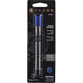 Cross Ballpoint Pen Refill - Blue - Broad - Dual Pack