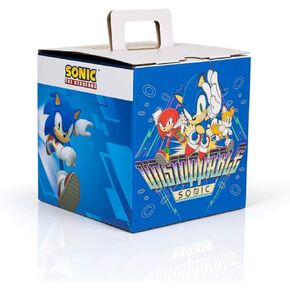 Sonic The Hedgehog Retro Arcade Collector Looksee Mystery Gift Box | 5 Themed Toy Collectibles | Lanyard, Pin, Wall Art & More