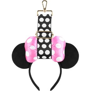 Mouse Ear Holder for Backpack Bag Storage Organizer Lanyard Strap Keychain Travel Accessories Display Headband Holder Hanging Hanger Black