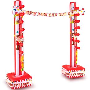 Threan Circus Inflatable Limbo Game for Kids Adults Toddlers Carnival Theme Party Enhance Family Bonding for Indoor Outdoor Birthday Picnic Pool