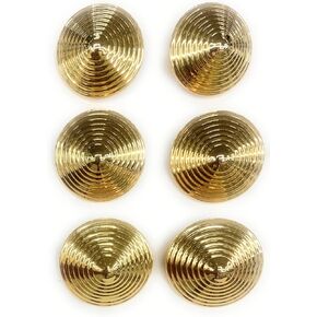 Fashion Pyramid Gold Buttons Sets Polished Finished ~ for Blazer, Suits, Sport Coat, Uniform, Jacket , Dresses 10 Pc. (6 Pc. -1-1/16" Pyramid Gold Buttons)