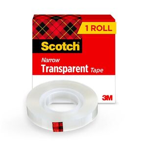 Scotch Transparent Tape, 1/2 in x 1296 in (600)