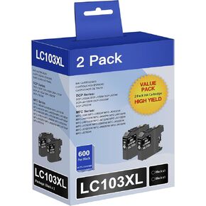 Osir LC103XL Black Ink cartridges Compatible for Brother Printer Ink LC103 LC101 LC101XL Ink cartridges Work with Brother MFC-J870DW MFC-J6920DW MFC-J6520DW MFC-J450DW MFC-J470DW (2 Black)