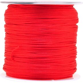 Mandala Crafts Nylon Satin Cord - 1mm Nylon Cord for Jewelry Making - 1mm Cord Nylon String for Bracelets Making - 109 Yds White Strings Rattail Chinese Knotting Cord