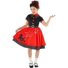 Morph Poodle Skirts For Girls Costume 50s Costume for Girls 1950s Poodle Skirt Costume Girls Poodle Skirt Costume Kids