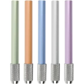 Cosmos 5 Pcs Pencil Extender Holder Art Writing Pencils Lengthener Tool Pen Holder Lengthener, Assorted Colors, Metal Handle