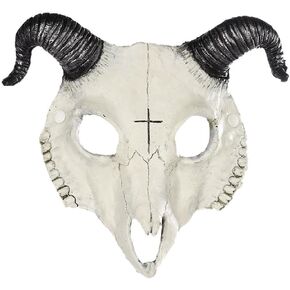 1Pcs Halloween Sheep Skull Mask 3D Goat Skull Mask Animal Sheep Mask for Halloween Party Cosplay Masquerade Costume Prop