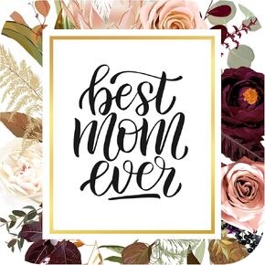 Mobiusea Creation Mothers Day Stickers | 90-Pack for Mothers Day Gifts and Mothers Day Card | 1.4 inch | Gold Foil | Happy Mothers Day Stickers | Boho Floral Best Mom Ever Labels
